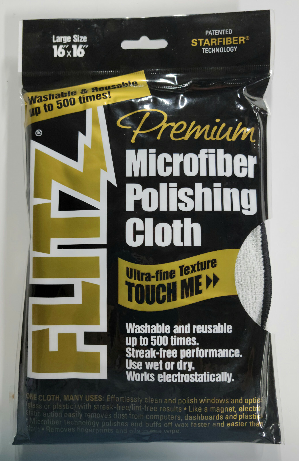 MC200 FLITZ PREMIUM MICROFIBER POLISHING CLOTH - 16"x16" - NEW - FREE SHIP!