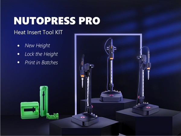 Mintion Pro Heat Set Inserter with Linear Guide 90W Iron for Threaded Inserts