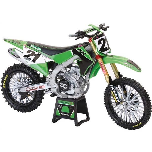 New Ray Toys Jason Anderson #21 Factory Kawasaki KX450F 1:12 Scale Motorcycle