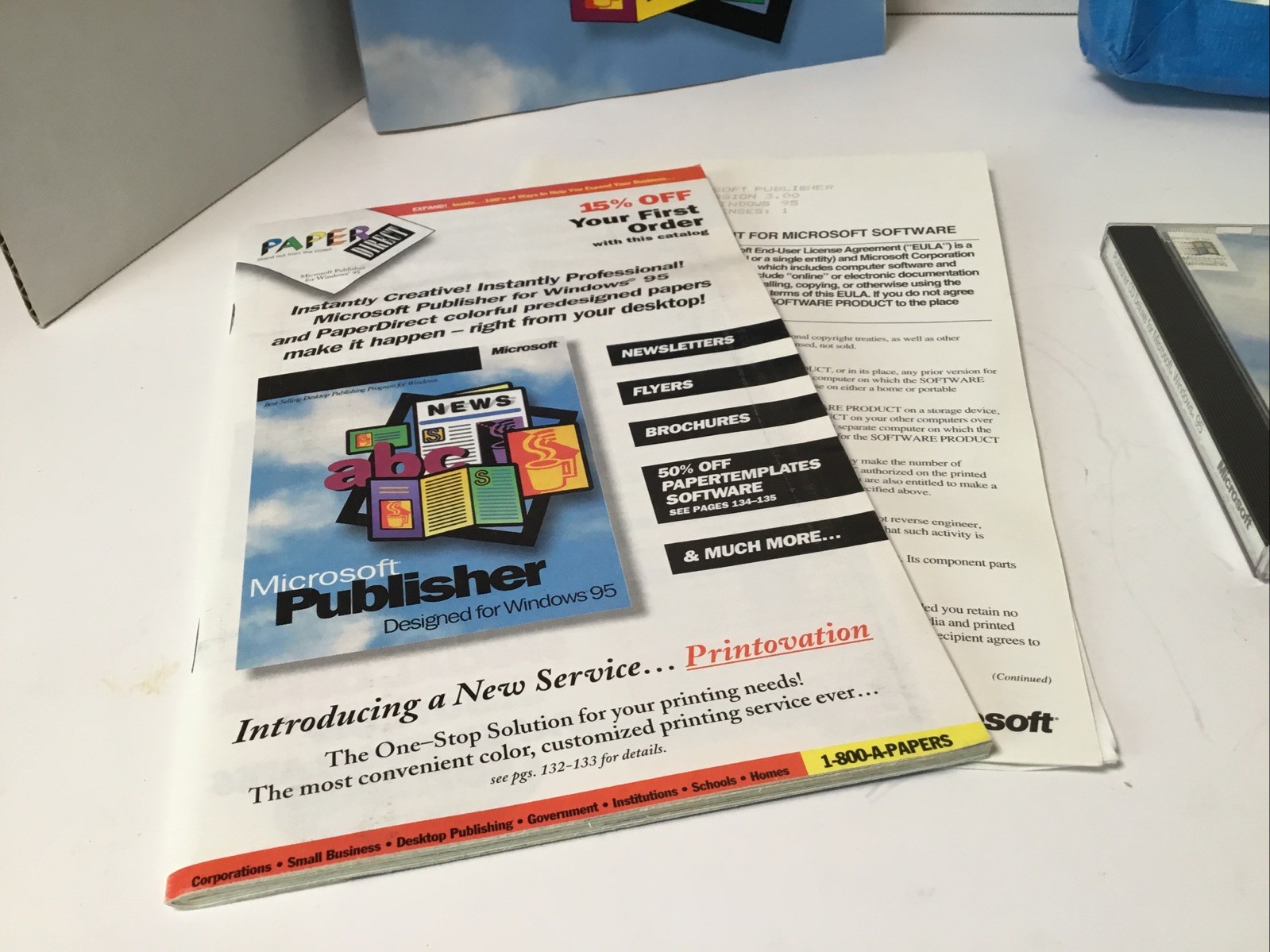 microsoft publisher Windows 95 Disc And Key .