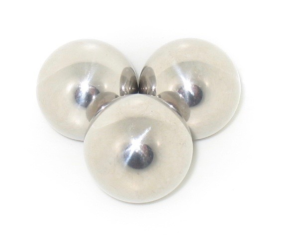 Three 1-1/2 Inch Soft Polish Steel Balls CAN BE MACHINED, DRILLED or WELDED