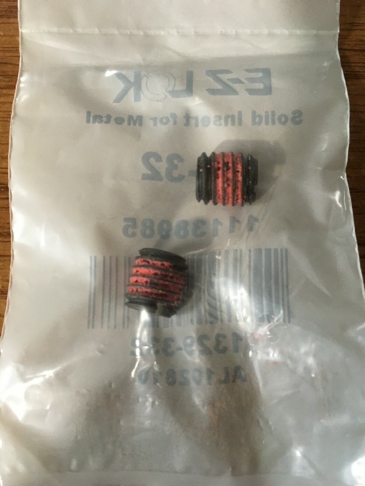 (4) #10-32 Carbon Steel Solid Insert For Metal