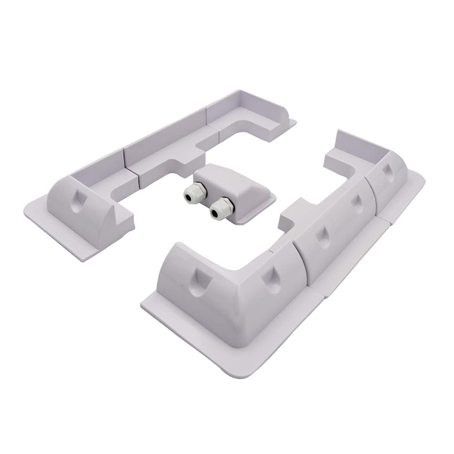 CMYYANGLIN Solar Panel Mounting Brackets ABS Corner Bracket Kit 7PCS, Drill-F...