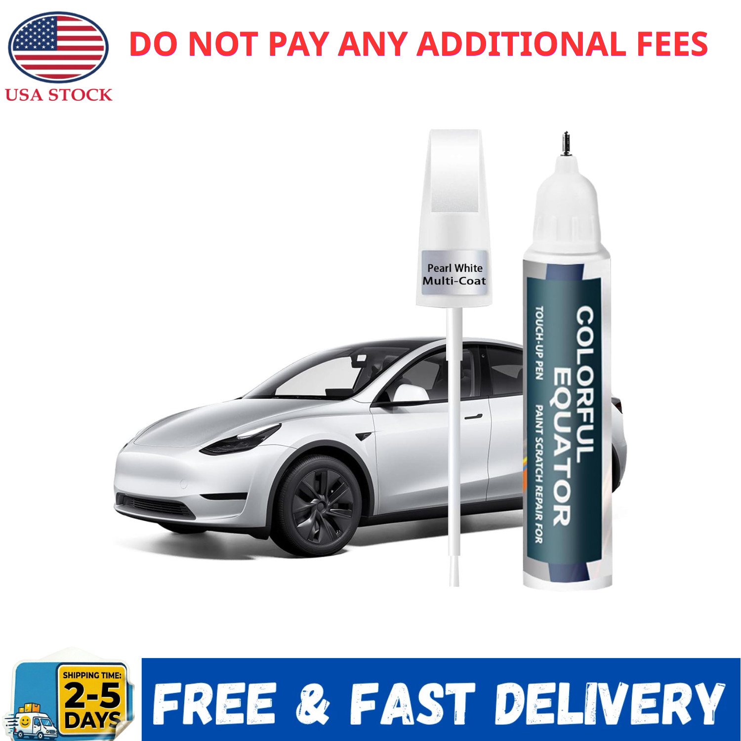 Touch up Paint Kit for Tesla Model Y/3/X/S Pearl White DIY Repair Kit Chips Nick