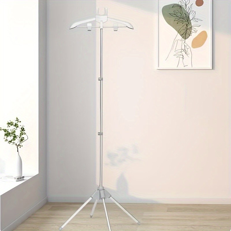 Garment Hanger for Steaming, Folding Handheld Steamer Clothes Stand Rack Grey