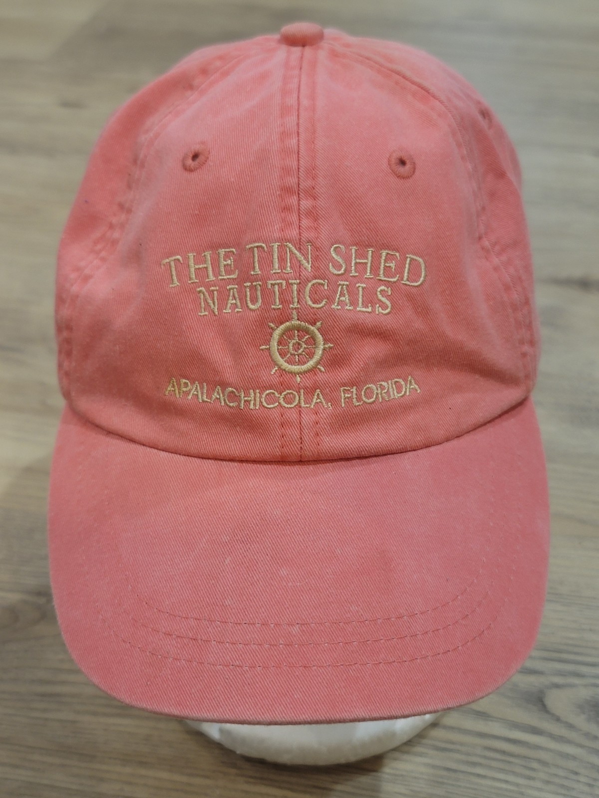 The Tin Shed Nauticals Apalachicola Florida Coral Adjustable Cap Hat by Adams