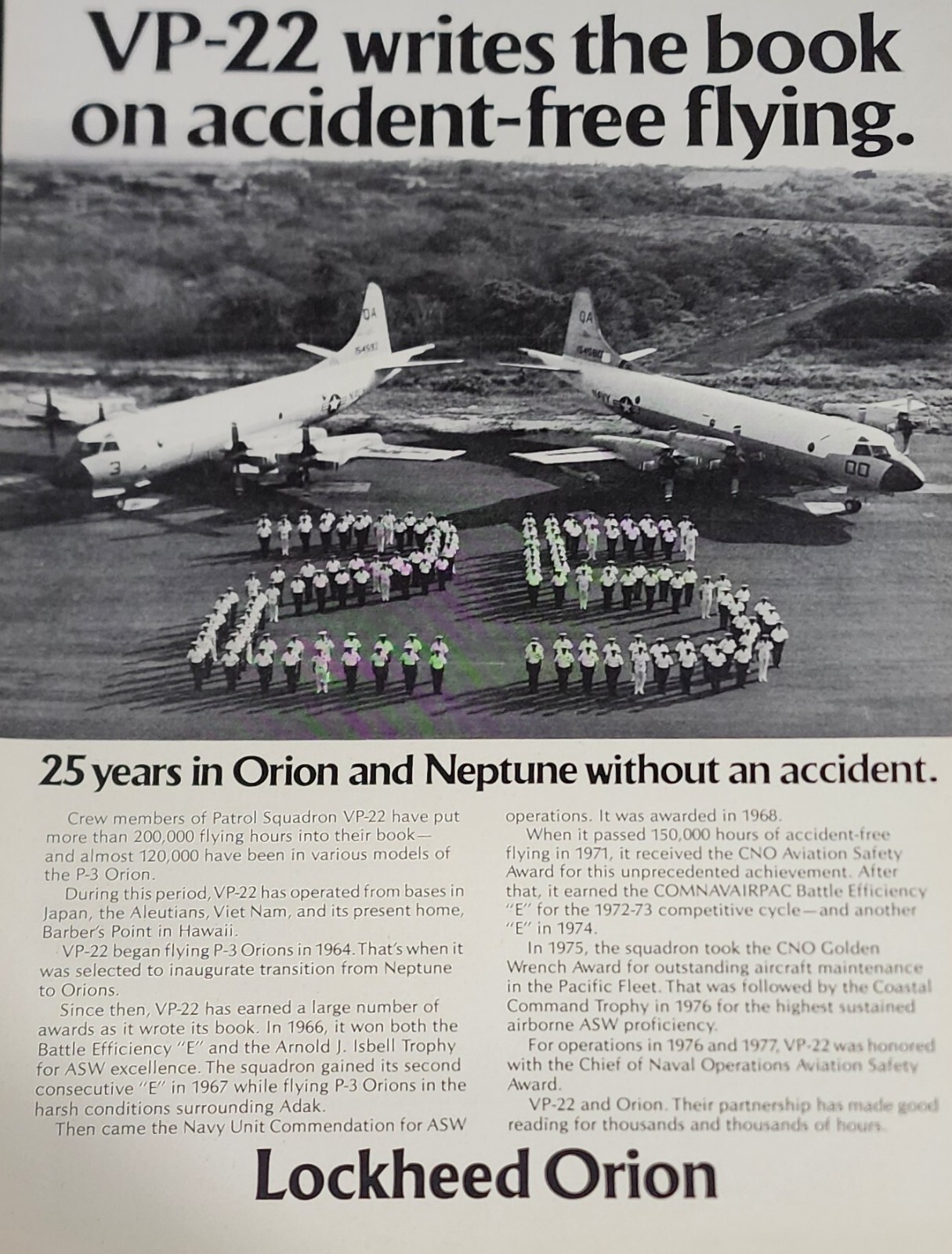 Lockheed Orion and Neptune Military Aircraft Magazine Ad Picture Wall Art