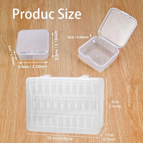 Bead Organizer Box, 3Pcs Small Bead Organizers and Storage Plastic Cases 1