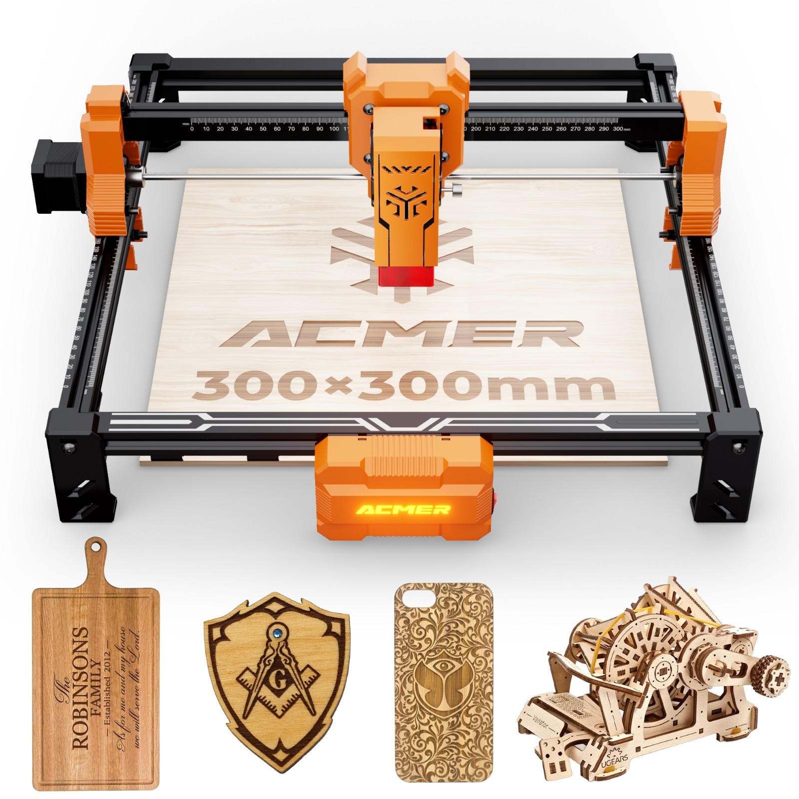ACMER S2 7W Laser Engraver 300×300mm Laser Cutting and Engraving Machine