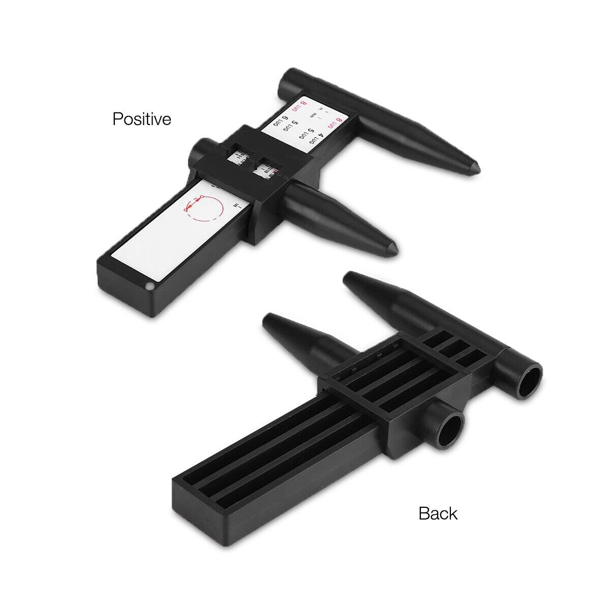 Precise Tire Bolts Wheel Rims Ruler Pattern Gauge PCD Measuring Tool 4,5,6,8 Lug