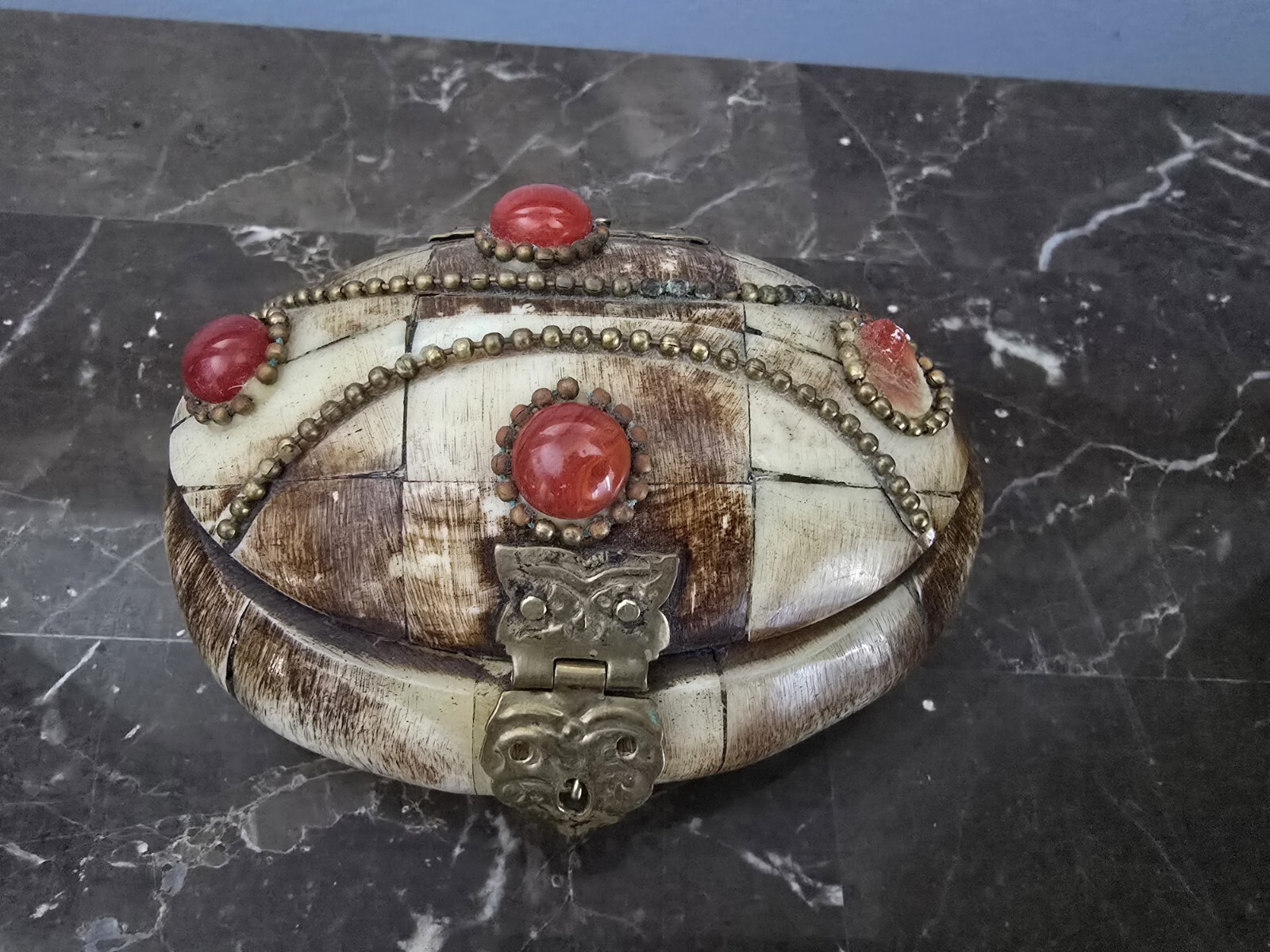 Interesting Trinket Box from Travels Brass features