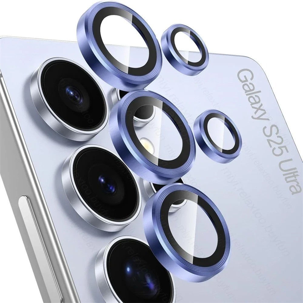 For Samsung Galaxy S25 Ultra S25 Plus Metal Rings Camera Lens Protector Cover