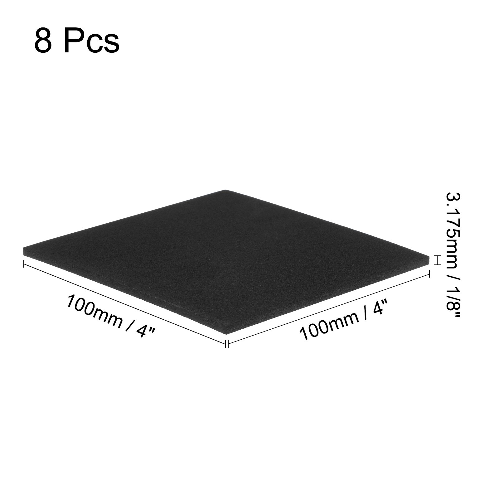 8 Set Foam Padding Sheets 1/8" Thick x 4" Long Square EVA Foam Sheet