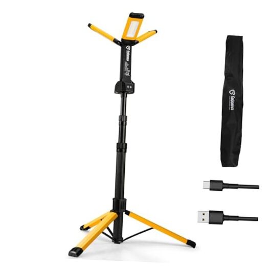Rechargeable Work Light with Stand,  Cordless Work Light with Triple LED Yellow