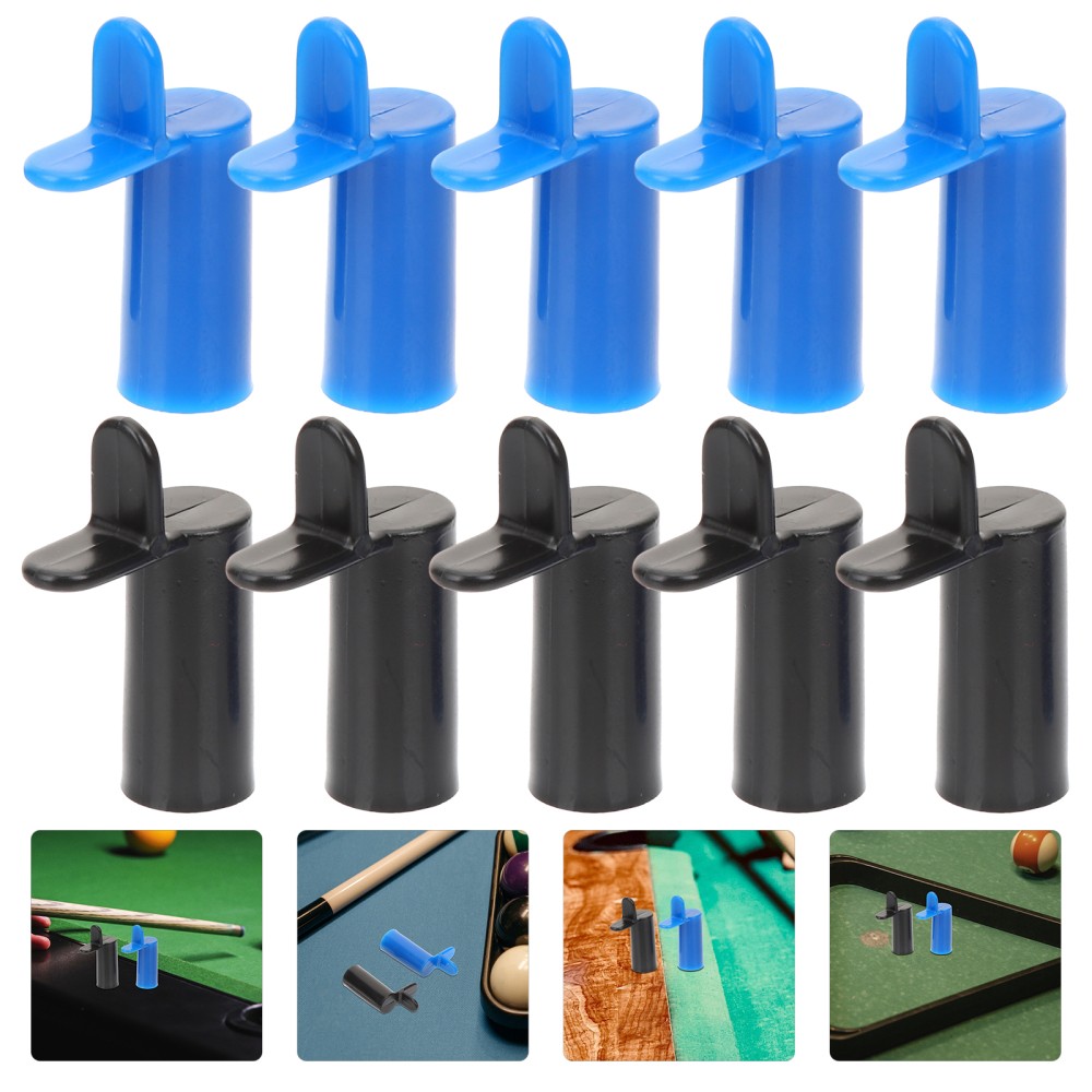 10Pcs Lightweight Pool Bridge Heads Reusable Plastic Cue Holder Assorted Colors