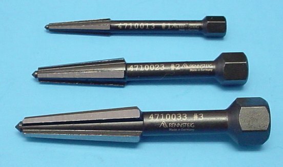 RENNSTEIG Germany RNSE3 Dual-edged Screw Extractor Set 3 Piece