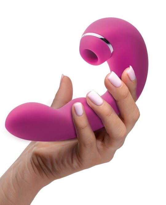 Shegasm 5 Star 10X Tapping G-Spot Silicone Vibrator w Clitoris Suction Vibrating
