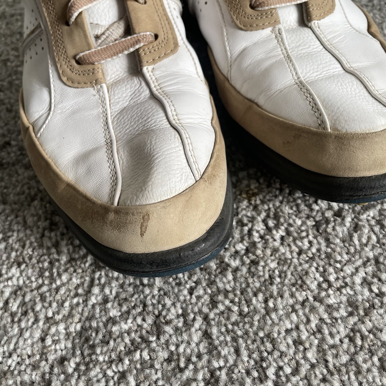 FootJoy Golf Shoes Mens Size 8 M White Leather/ Suede Casual Cleats Sneakers