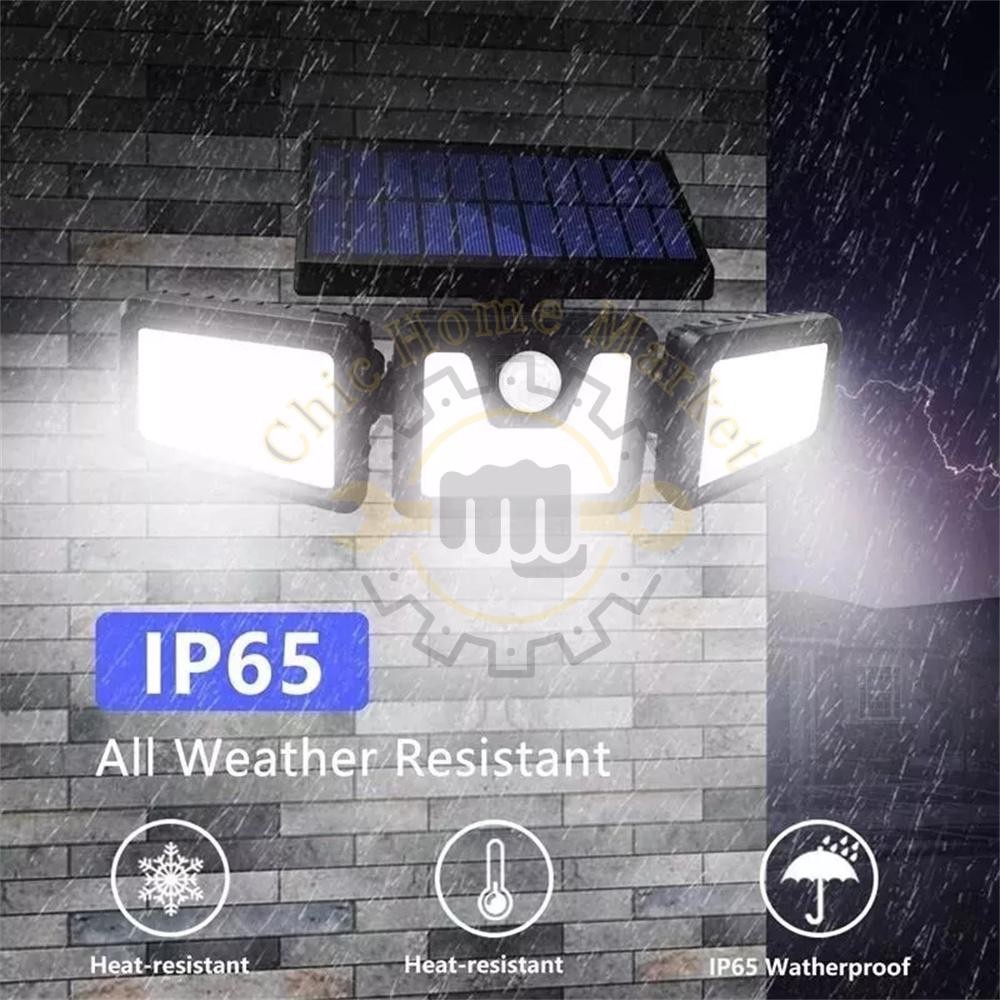 2 Pack LED Motion Sensor Solar Lights Outdoor IP65 Waterproof Security Lamp
