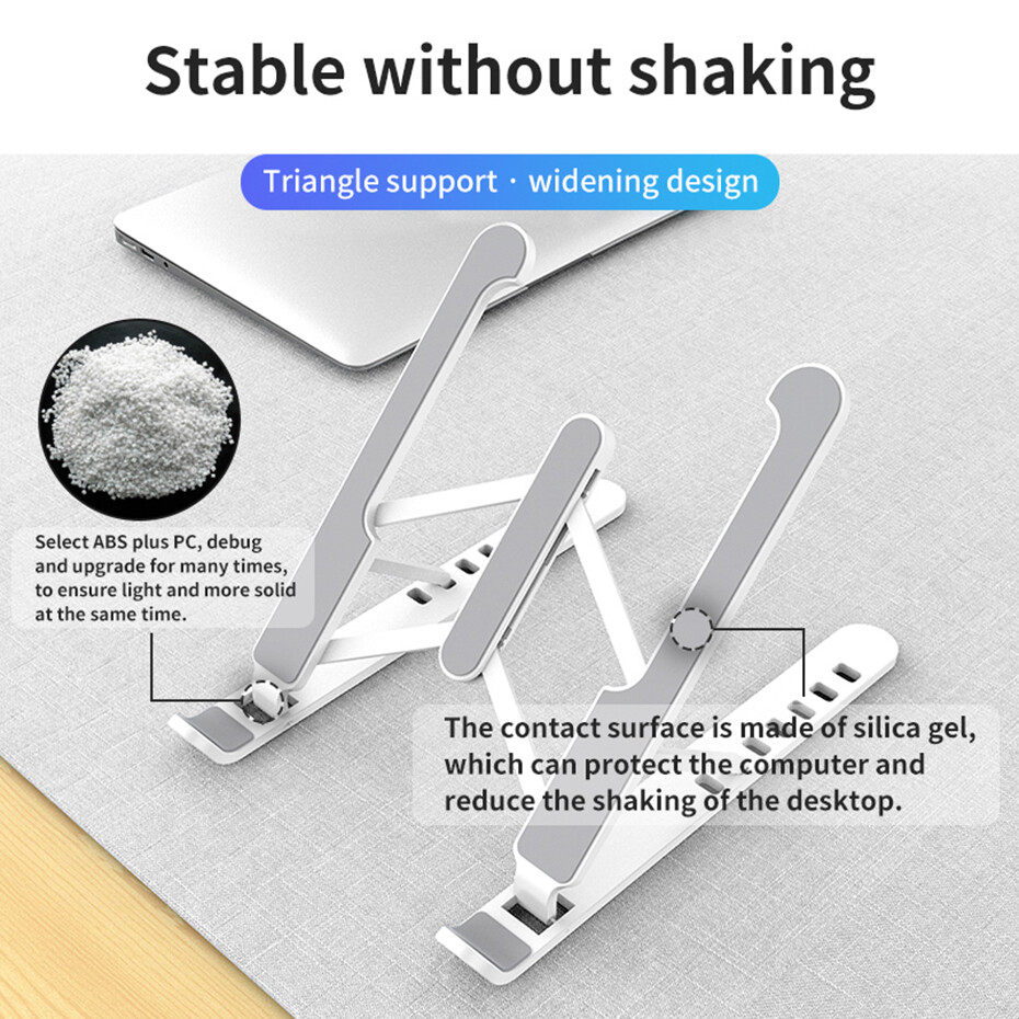 Portable Laptop Stand ABS Notebook Support Bracket Riser Cooling Hold A+