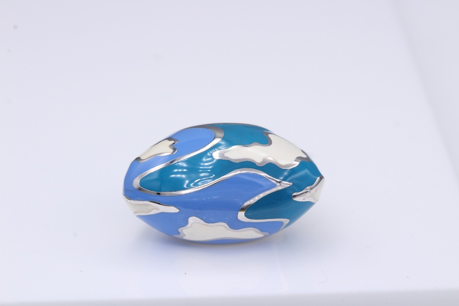 ARTIST RING SILVER 925 ITALY MADE INSPIRED BY FAMOUS ARTIST ENAMEL RING SIZE 7