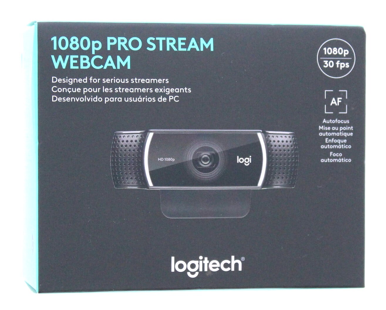 Logitech 1080p Pro Stream WEBCAM Color- Appears Black
