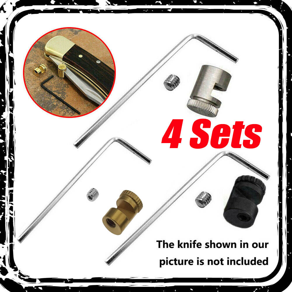 4Sets Stainless Steel Thumb Stud Knives For Buck 110 and other Folding knife USA