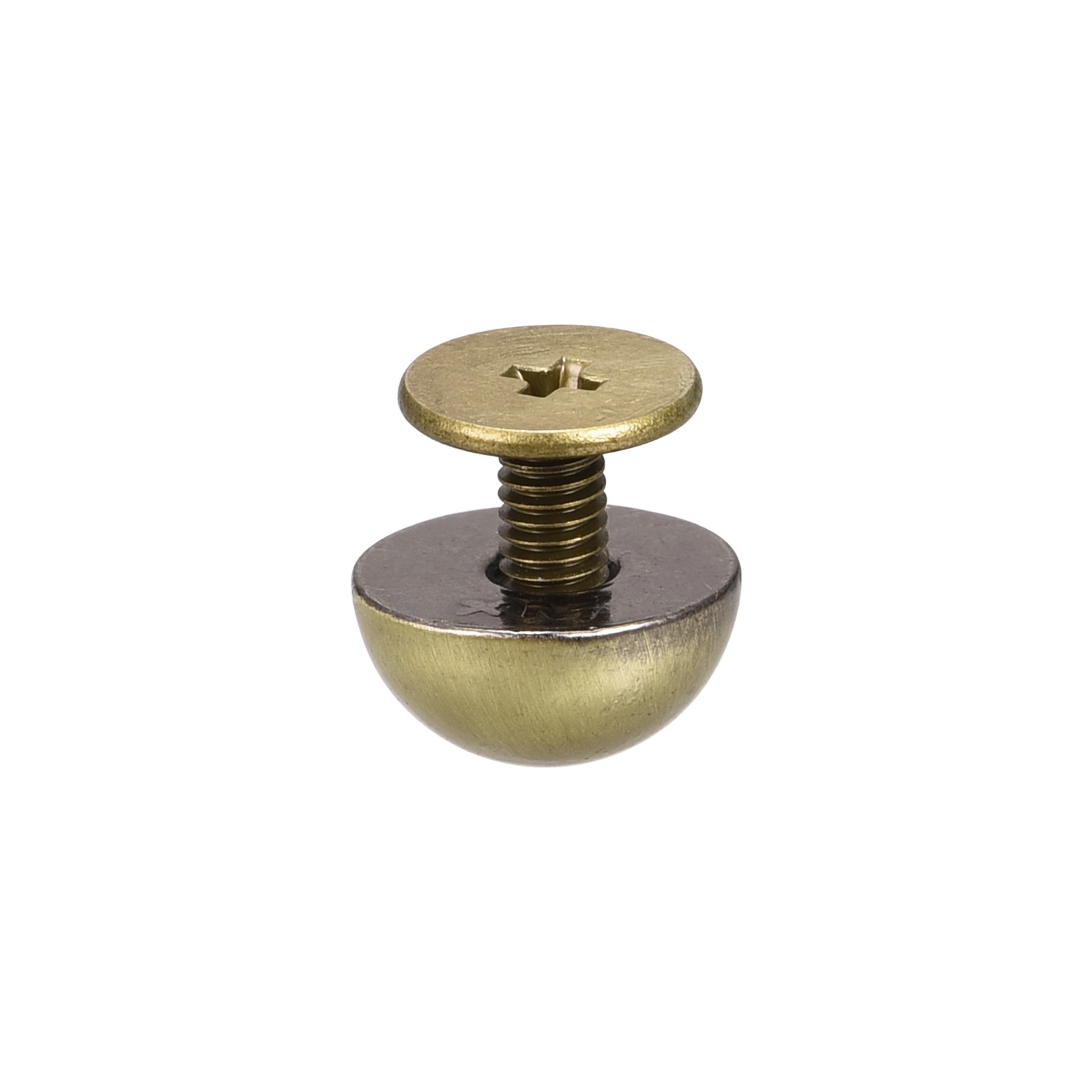 10x6mm Screw Back Rivets Solid Round Head Leather Studs Bronze Tone 10 Sets