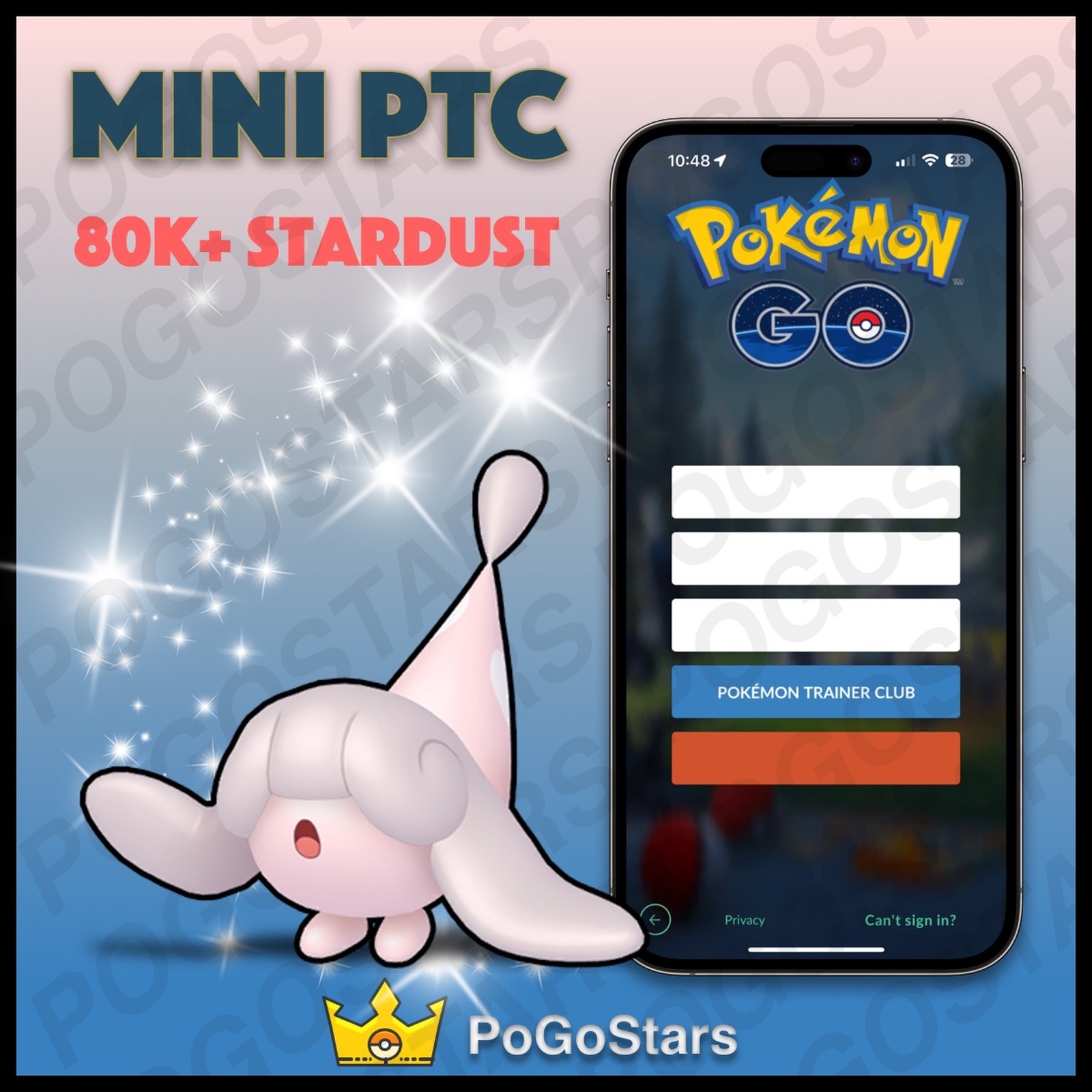 Pokémon PTC GO - Shiny Hatenna - 80K Stardust✨Read Description✨