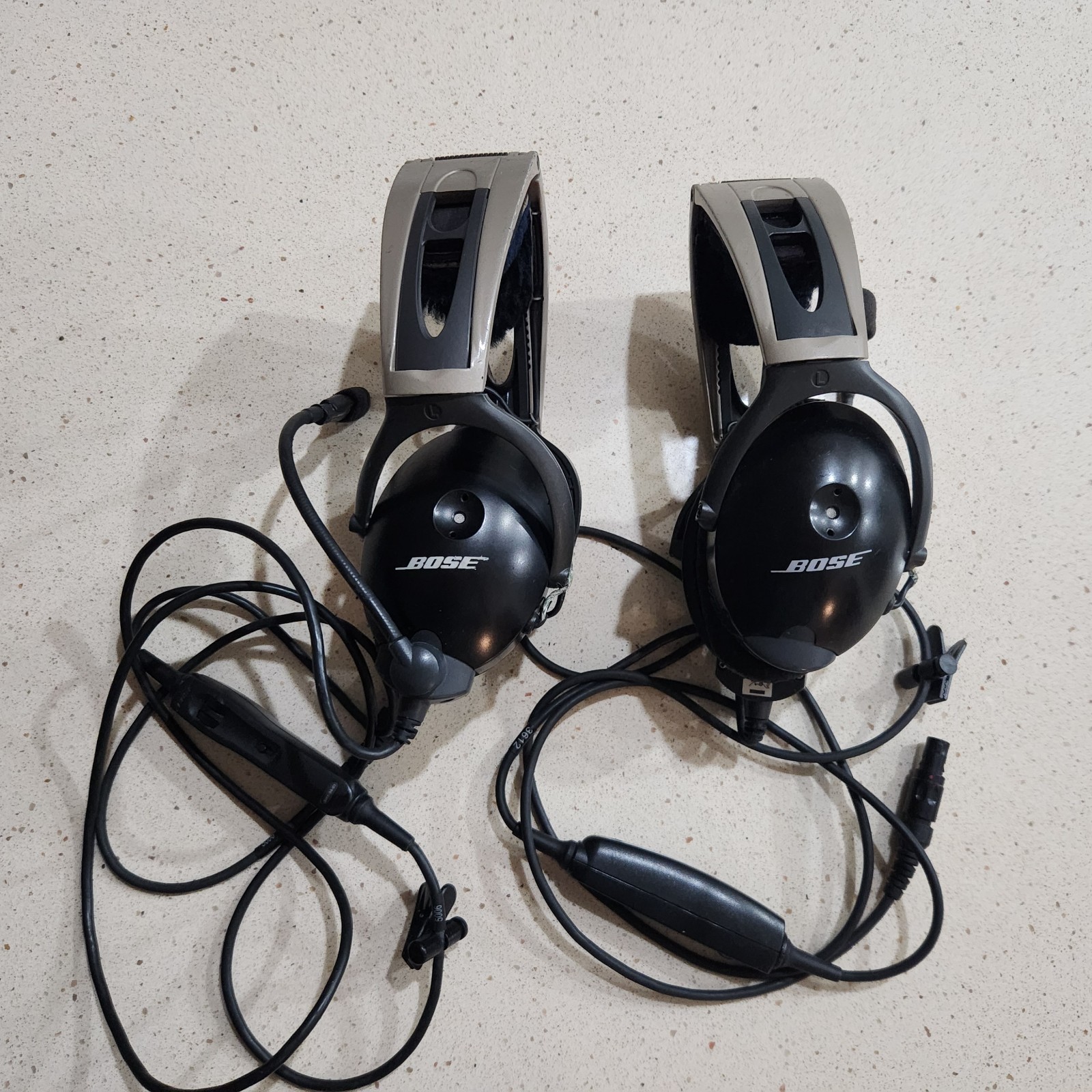 Two Bose X Aviation A10 Lemo Plug ANR Headset AHX-34-01 (SEE DESCRIPTION)