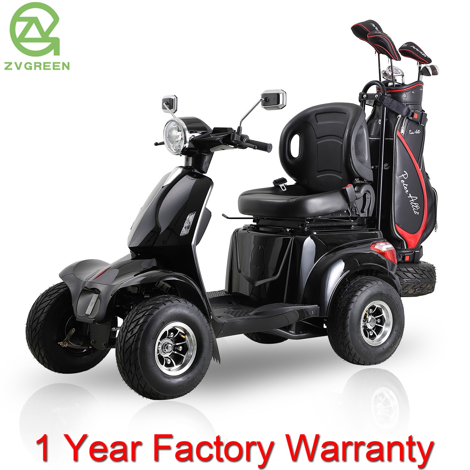1000W Heavy Duty Adult Senior Mobility Scooter Golf Cart 500lb 40 miles 60V/20Ah