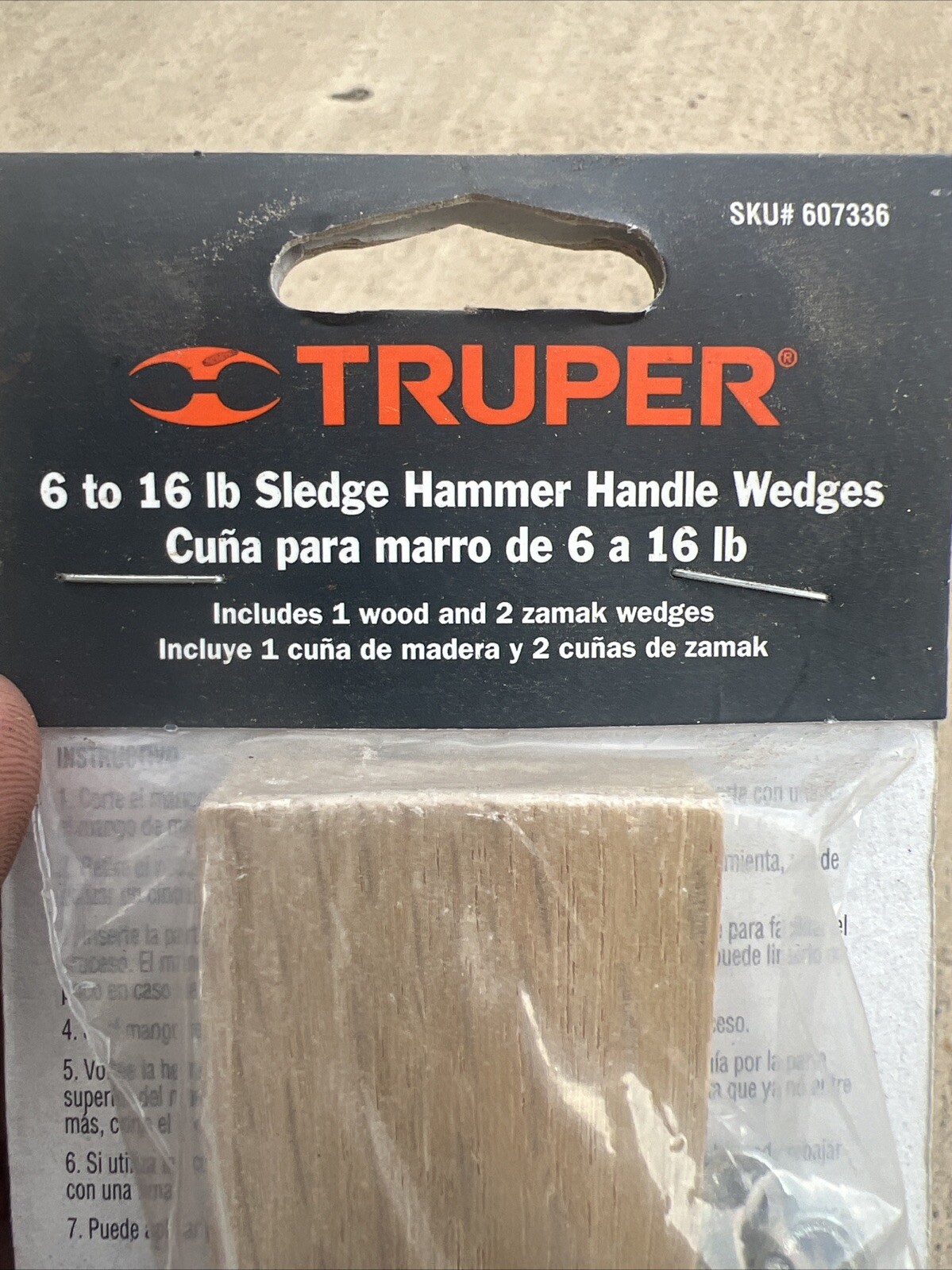 TRUPER- Sledge Hammer Handle Wedge Pack 6-16lb - New In Package