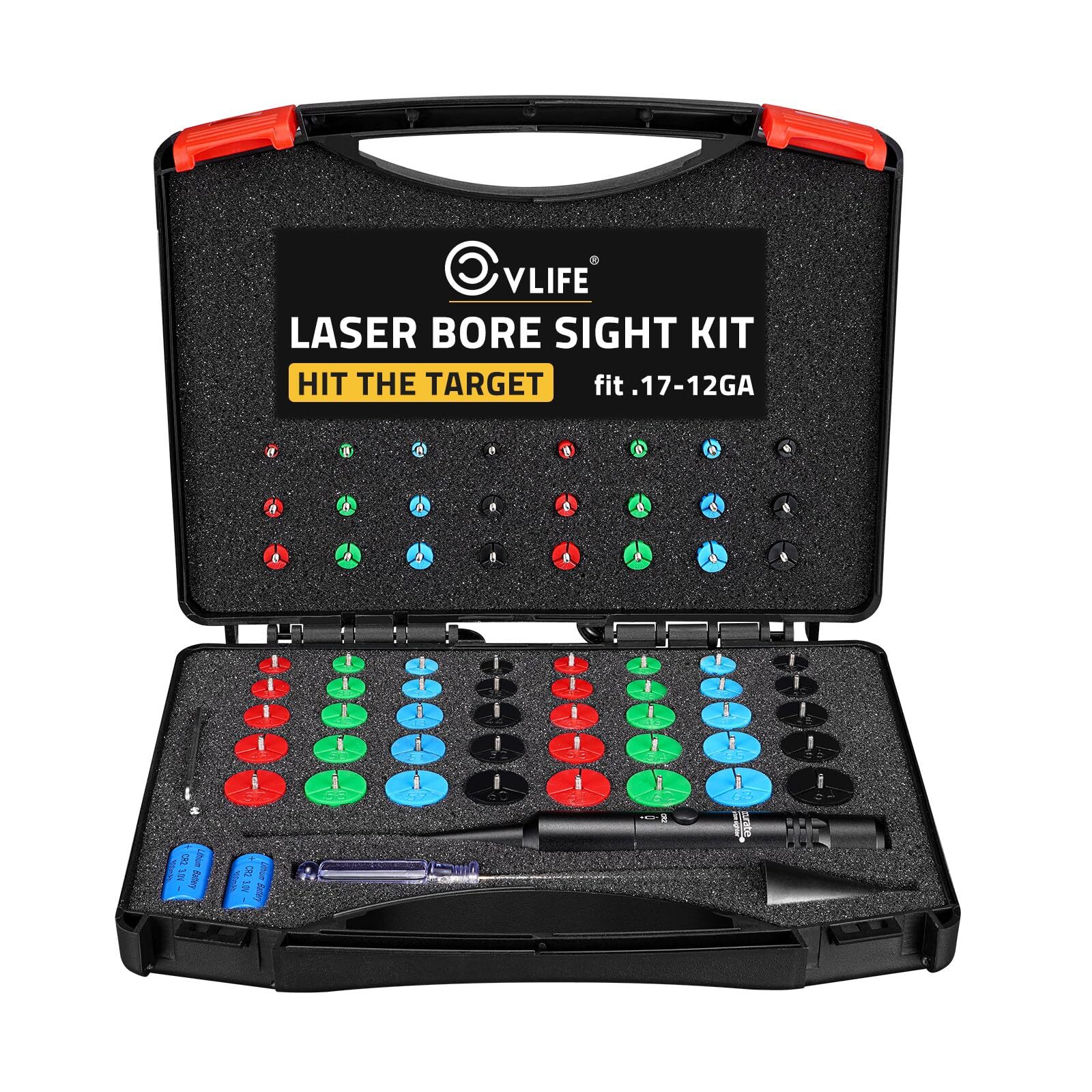 Professional Green Laser Bore Sight Kit 64 Multiple Caliber Upgraded Boresighter