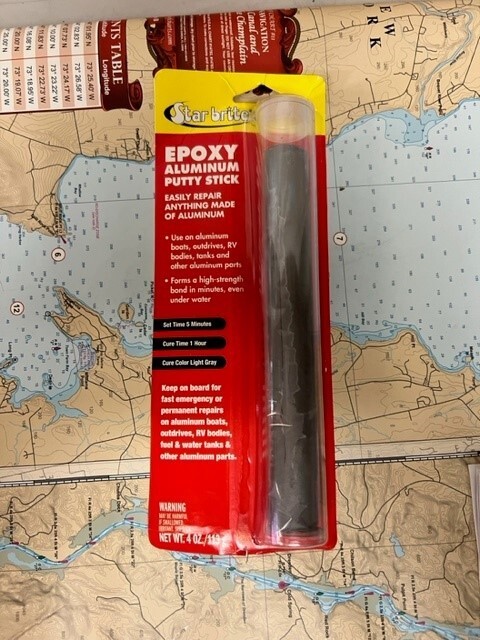 Starbrite #87004 Epoxy Aluminum Putty Stick.