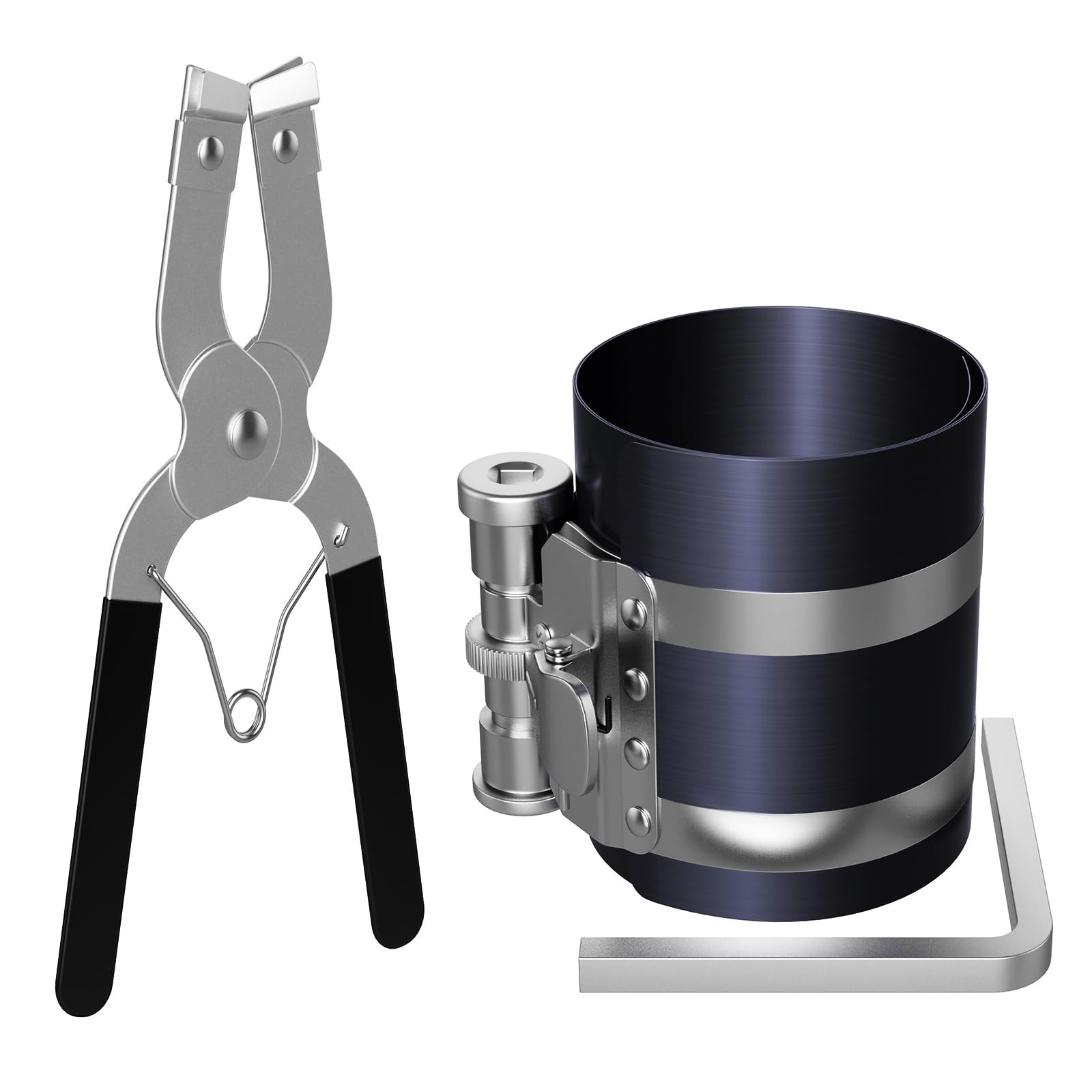 Moker Piston Ring Compressor Tool Kit 2-1/8 to 7 Inch 53mm-175mm 53-175mm