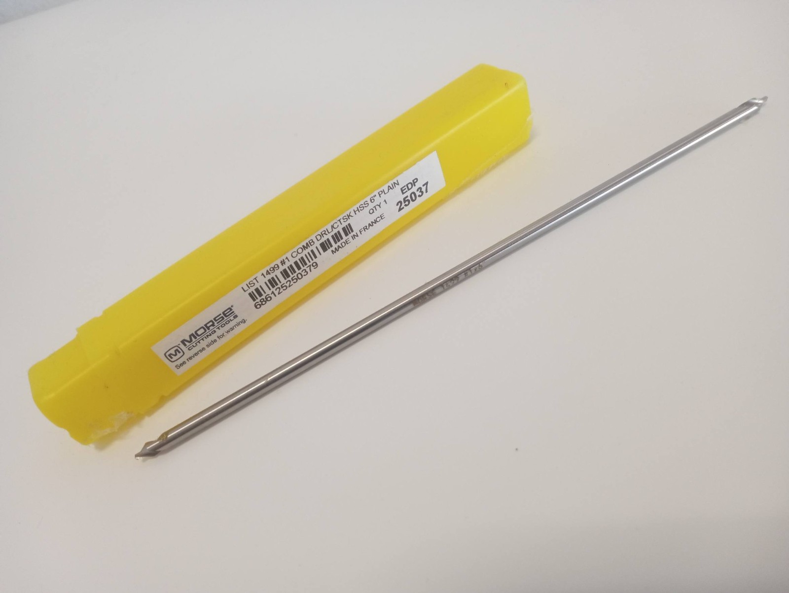 Morse Cutting Tools 25037 Combination Drill & Countersink, 3/64" Dia. x 6" OAL