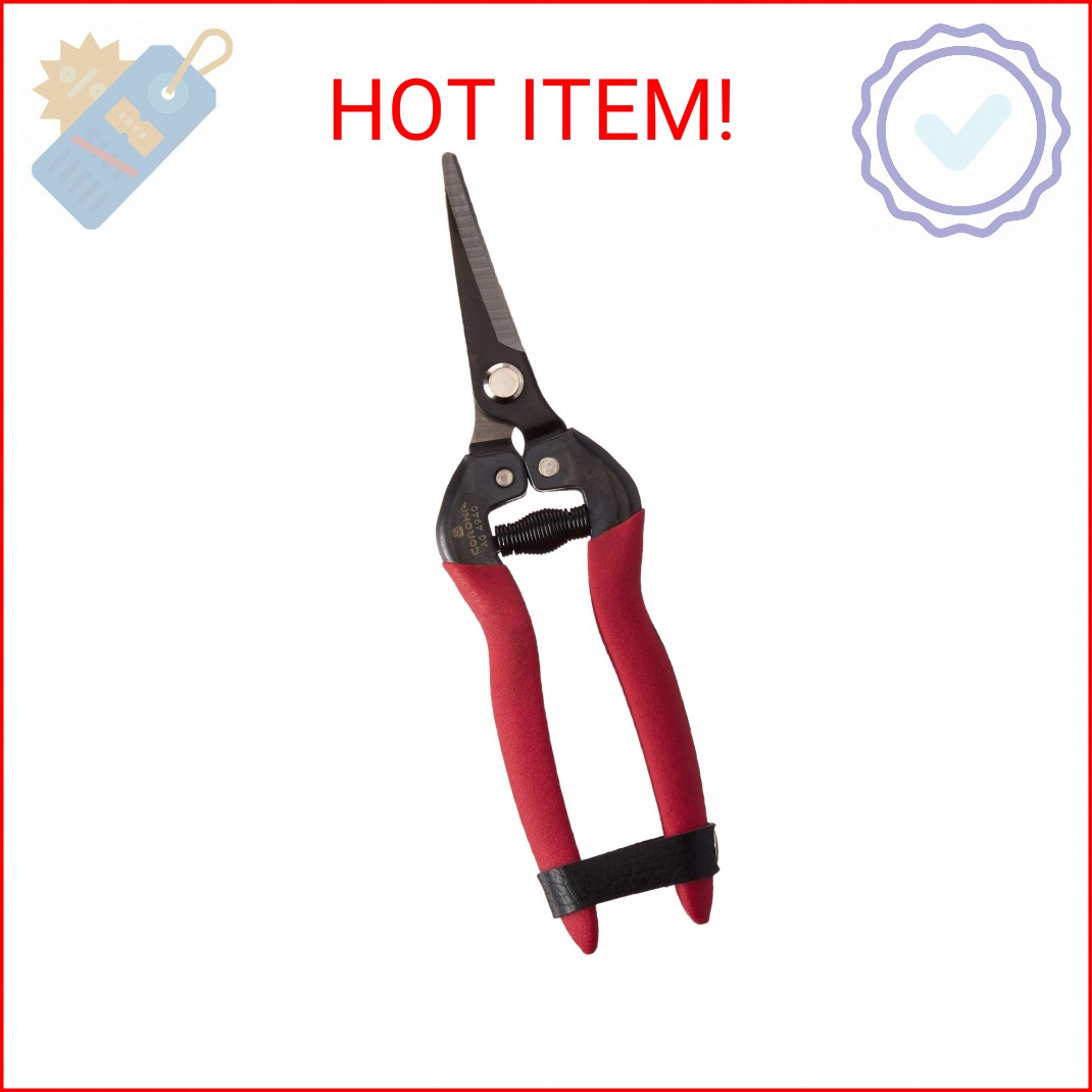 Corona Tools Long Curved Snips – 1.75″ Tempered Steel Precision Garden Shears fo