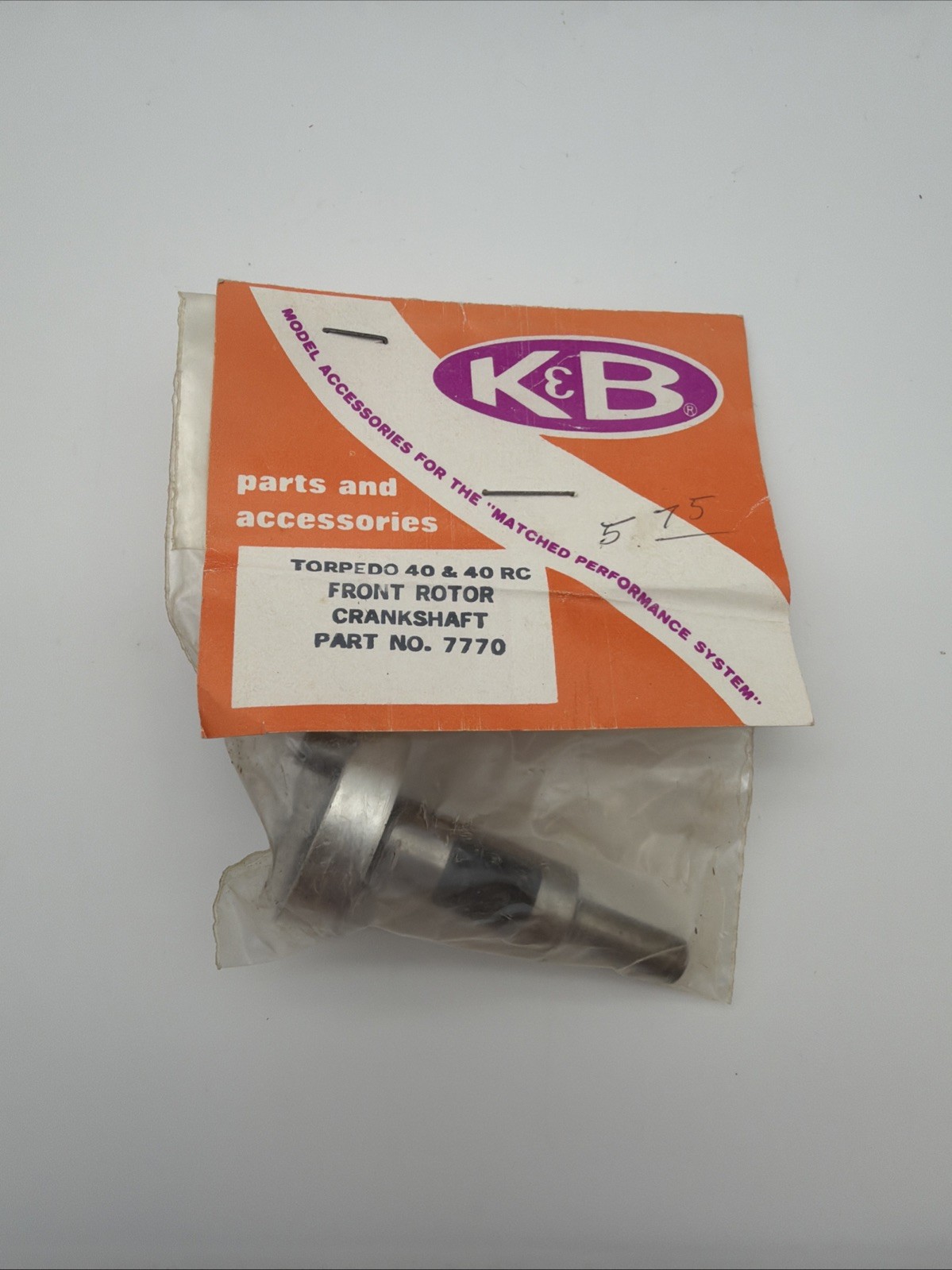K&B Torpedo 40 & 40 RC Front Rotor Crankshaft 7770 B134