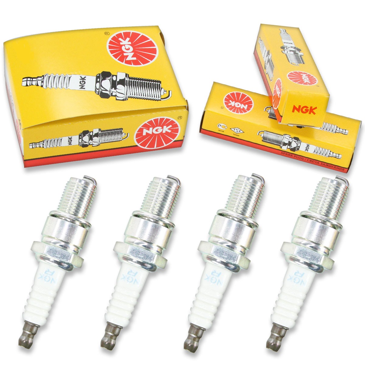 4pcs 74-75 Moto-Ski Chimo 440 NGK Standard Spark Plugs 436cc 26ci Kit Set qh