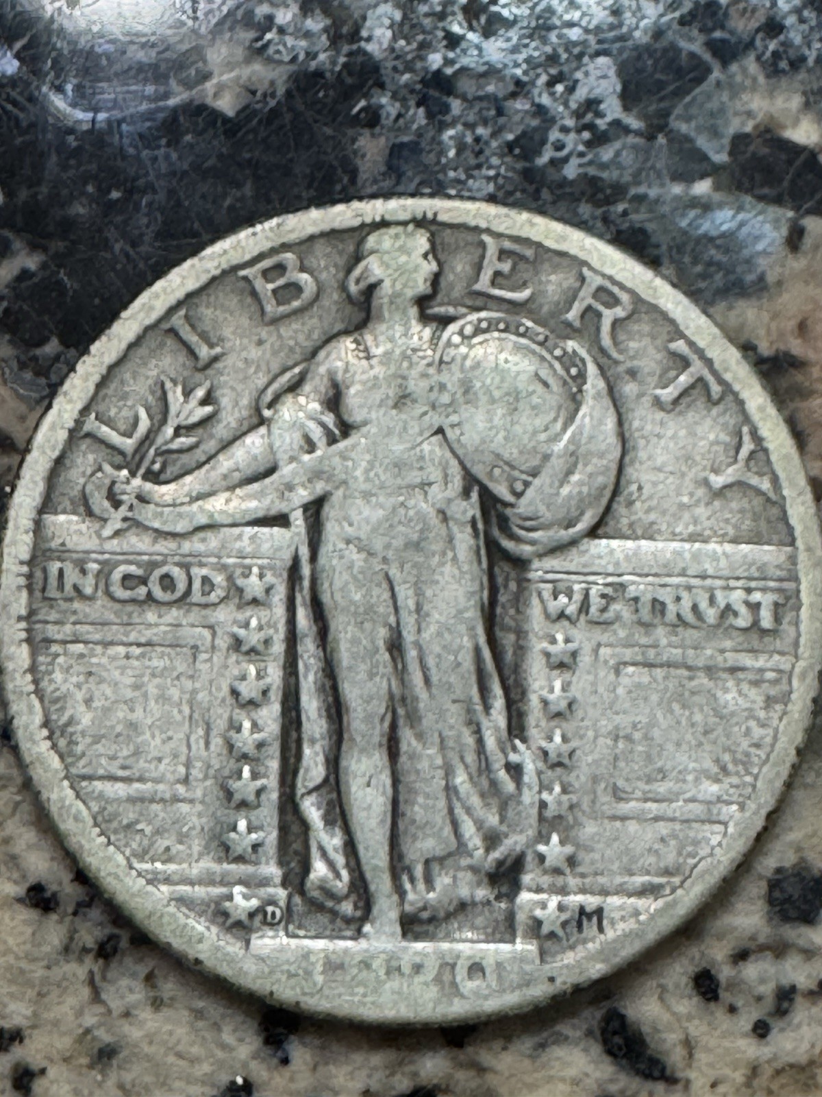 1920-d Standing Liberty Quarter, Much Better Date, Nice Condition, Free shipping