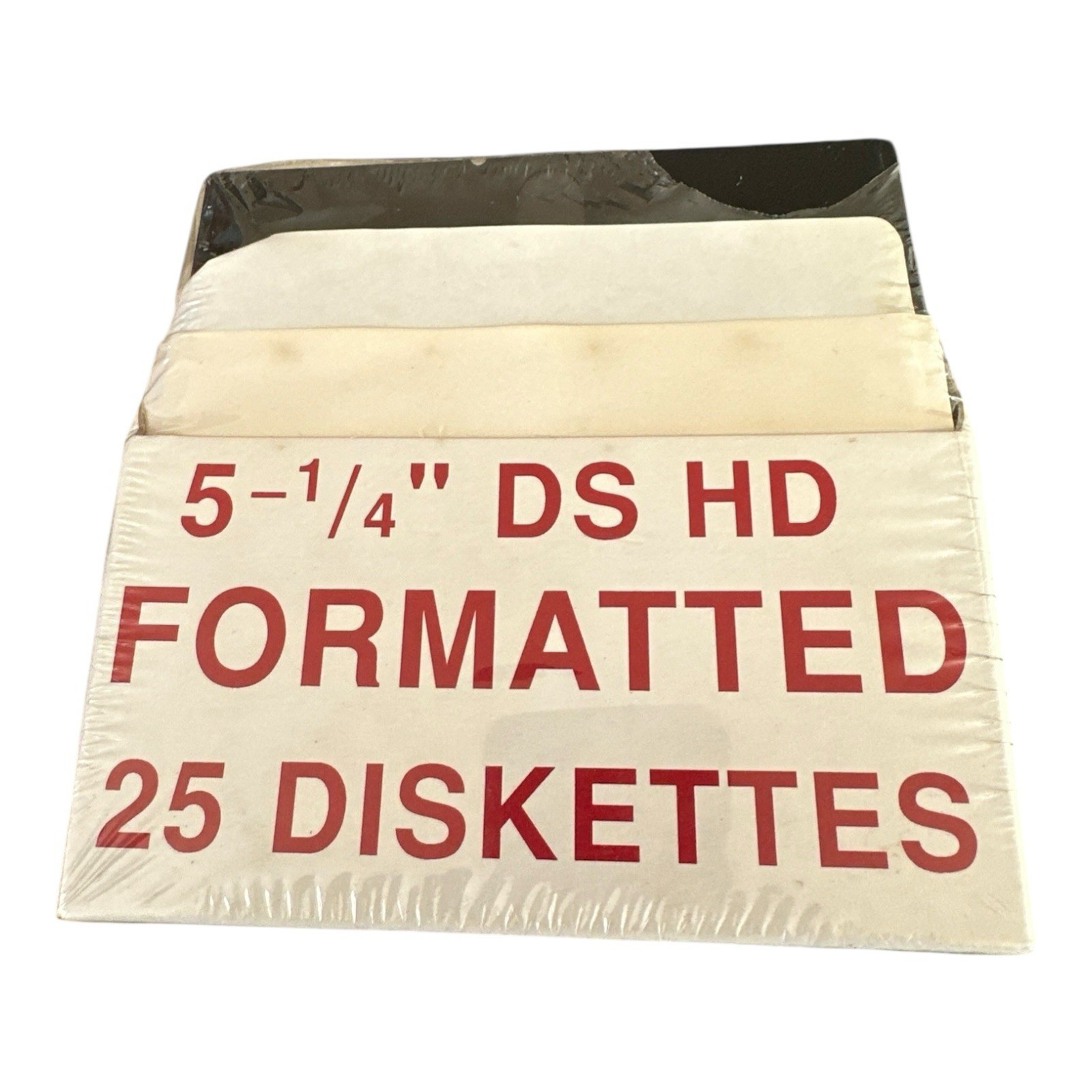 NIP 25 Diskettes Floppy Discs - 5.25” DS HD Formatted / Outer Wrap Torn