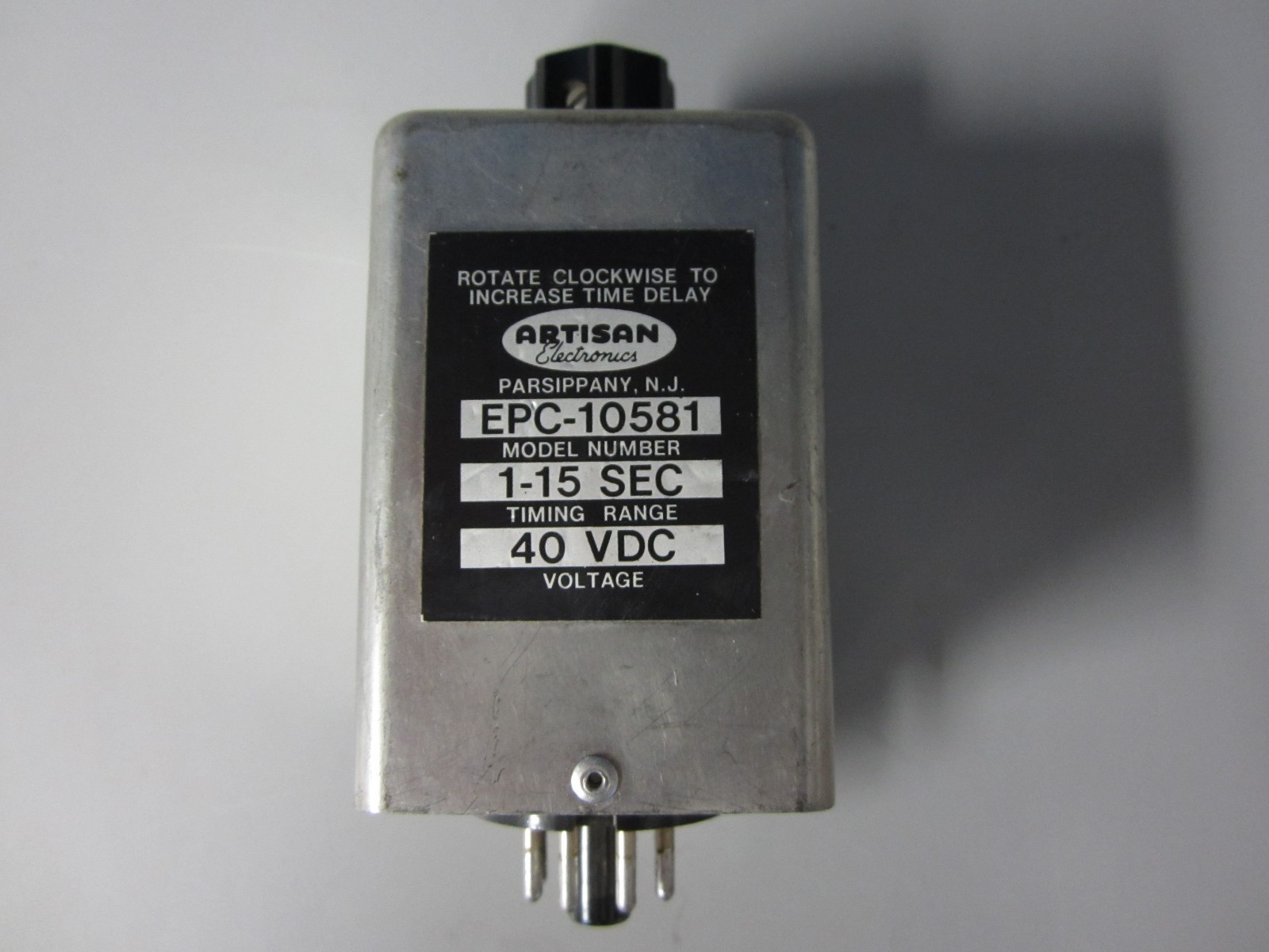 Artisan Electronics  EPC-10581 Time Delay, 1-15SEC, 40VDC