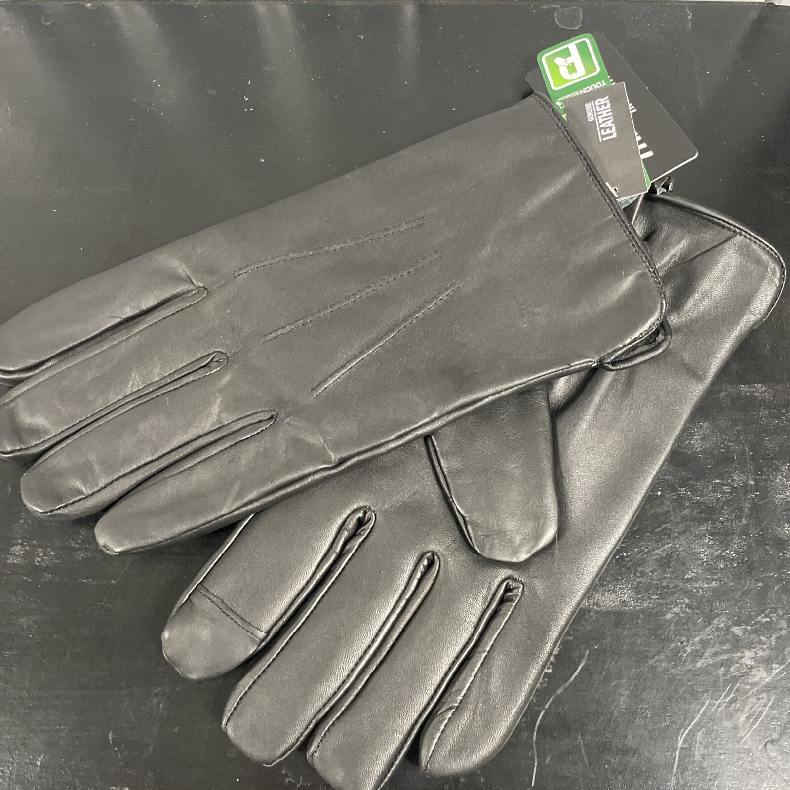 Men's Igloos Black Leather Lined Insulated Pro Text Touch Winter Driving Gloves