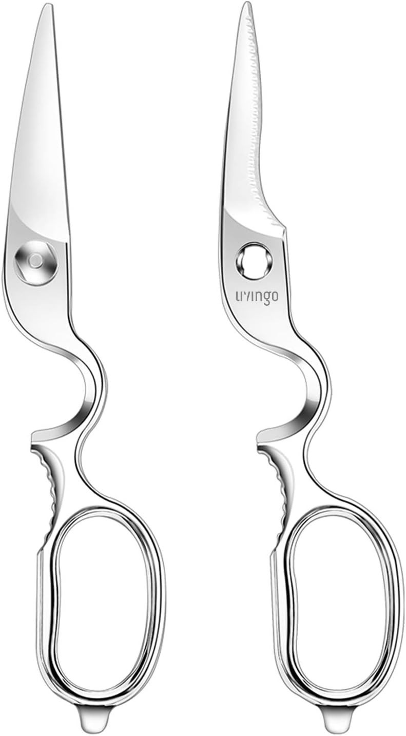 Kitchen Forged Shears Heavy Duty Come Apart Ultra Sharp Multi-function Stainl...