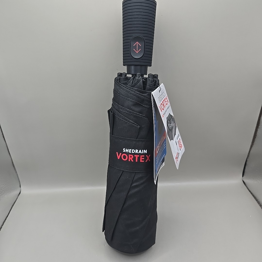 NEW ShedRain Vortex Windproof Compact Umbrella 75 MPH Proof Black AutoOpen/Close