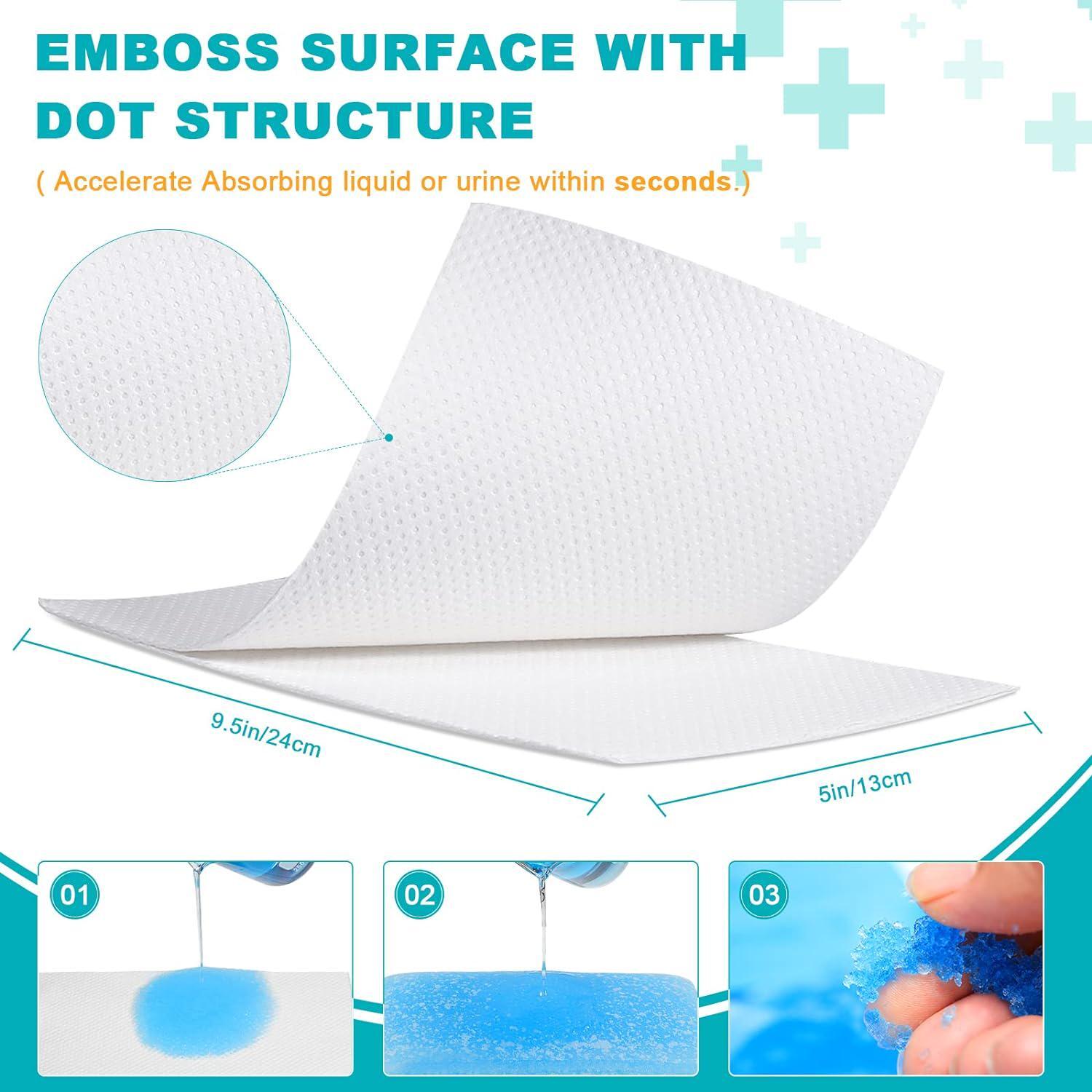 90 PCS Super Absorbent Commode Pads for Bedside Commode Bucket, Commode Liners P