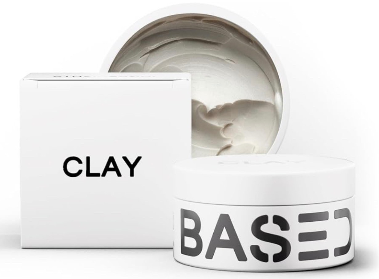 BASED Hair Clay for Men, Premium Hair Clay with Strong Hold, Texturizing Finish
