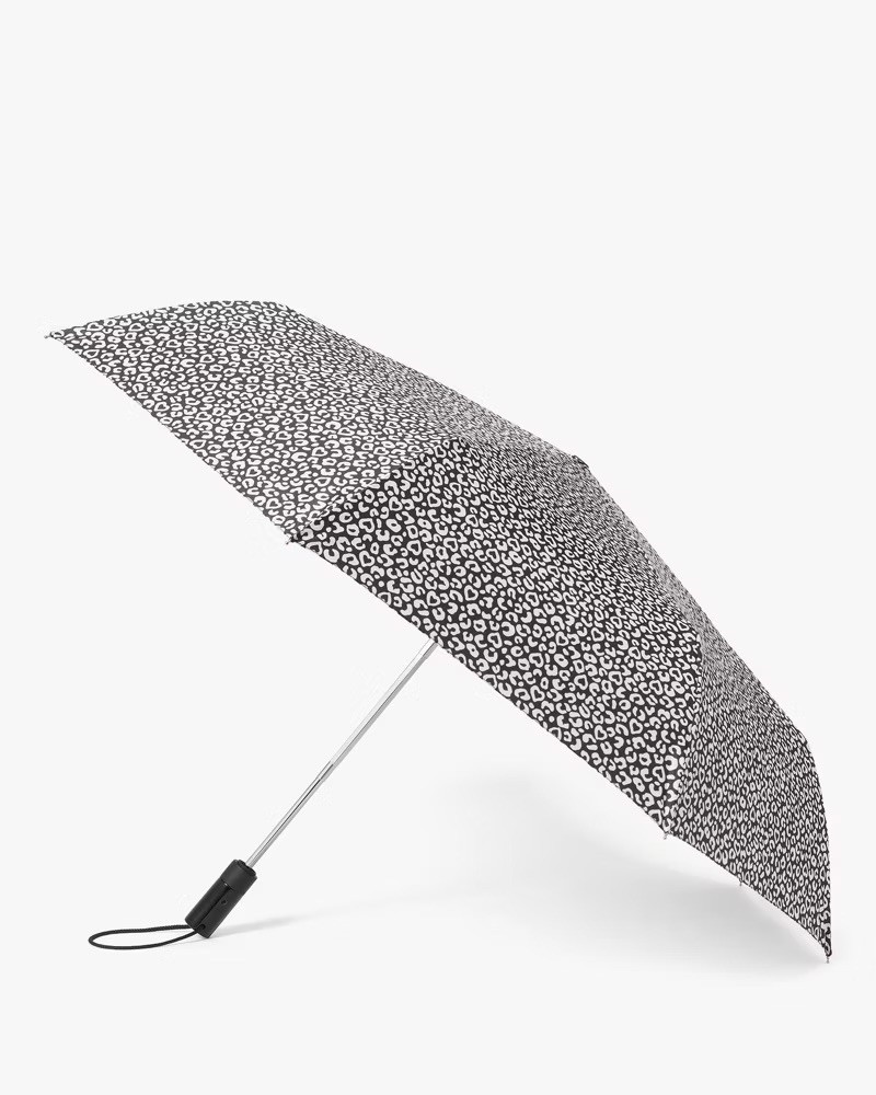 Kate Spade New York Leopard Heart Travel Umbrella