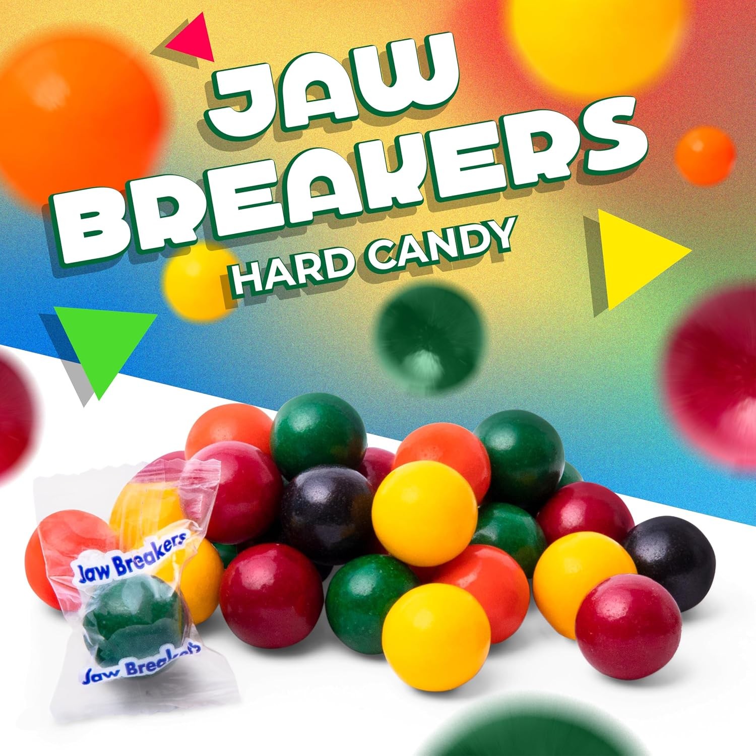 Jawbreakers Hard Candy | 2 Pound Bag - Approx. 150 Count | Individually Wrapped