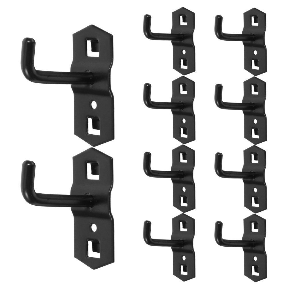 10Pcs Durable Iron Square Hole Pegboard Hooks Adjustable Wall Display Organizers